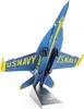 METAL EARTH 3D-Rätsel F,A-18 Super Hornet - Blaue Engel Produktbild-Vorschau 1