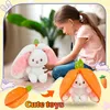 Peluche Lapin, Réversible Carotte Fraise Doudou Lapin en Voir les images du produit 7
