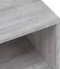 Close-up view of the corner and interior of a gray wooden furniture piece. Anteprima dell’immagine prodotto