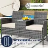 CASARIA® Gartenbank Sitzbank inkl. Auflagen Wetterfest Produktbild-Vorschau 3