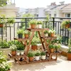 Escalier à plantes 6 niveaux 71x25x58 cm, étagère en bois Voir les images du produit 4