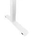 A close-up of the base of a white electric standing desk leg. Produktbild-Vorschau