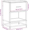 vidaXL Stolik nocny dąb wędzony 40x31x50 cm materiał Podgląd zdjęcia produktu 8