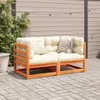 vidaXL 2-tlg. Garten-Sofagarnitur mit Kissen Wachsbraun Produktbild-Vorschau 2