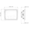 Technical drawing with dimensions of an electronic control module. Náhled obrázku produktu