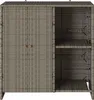 vidaXL Skriňa s policou Sivá 100 x 36 x 102 cm Ratan Náhľad obrázku produktu 4