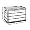 Kreher Kissenbox 170 Liter (Holz Optik) in Anthrazit Produktbild-Vorschau 2