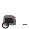 vidaXL Rimorchio per bicicletta cani rosso e grigio Tessuto Anteprima dell’immagine prodotto 5