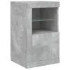 vidaXL Armoire d'appoint avec lampes LED gris béton Voir les images du produit 3