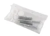 A clear product shot of a set of toilet mounting hardware in a plastic bag. Produktbild-Vorschau