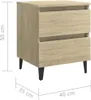 vidaXL Stolik nocny dąb sonoma 40x35x50 cm materiał Podgląd zdjęcia produktu 14