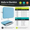 13 Zoll Laptop Tasche Notebooktasche Blau Notebook Produktbild-Vorschau 7
