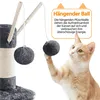A cat playing with a cat tree toy. Produktbild-Vorschau