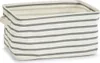 ZELLER Canvas Aufbewahrungsbox grau gestreift 36x25x18cm Produktbild-Vorschau 1