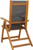 A wooden folding chair with a dark gray fabric seat and back. Podgląd zdjęcia produktu
