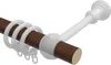Interdeco Gardinenstange / Vorhangstange Nussbaum lackiert, Produktbild-Vorschau 3