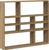 vidaXL Nástenná polica Artisan dub 90x16x78 cm materiál na Náhľad obrázku produktu 6