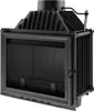 A black metal fireplace insert shown from a three-quarter angle against a white background. Produktbild-Vorschau