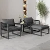 Flieks Gartenlounge Set 4-pièces, meubles de balcon meubles Voir les images du produit 1