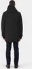 A man wearing a black parka jacket and dark pants, viewed from the back. Produktbild-Vorschau