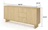 Sideboard Kommode VIRONE Geölte Eiche Japandi 3-türig mit Produktbild-Vorschau 3