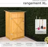 Armoire de jardin adossée Taman 75 x 56 x 118 cm - marron Voir les images du produit 3