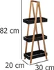 Koupelnový stojan, koupelnový regál, třípatrový, MDF Náhled obrázku produktu 2