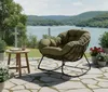 Lesli Living Schaukelsessel Cozy Olive anthrazit/olivgrün Produktbild-Vorschau 12