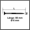 Spax Justierschraube Flako 6 x 80 T-STAR+ T30 4CUT Spitze Produktbild-Vorschau 3
