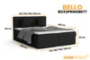 BOXBETT BELLO 180x200 in Velour Schwarz H4 Produktbild-Vorschau 6