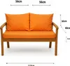 Gartenkissen Set orange – 110x60 + 2x50x56 cm – Für Produktbild-Vorschau 3