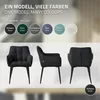 ML-Design Esszimmerstuhl aus Frotteestoff, Schwarz, mit Produktbild-Vorschau 7