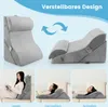 COSTWAY Lesekissen für Bett und Sofa, Venenkissen zum Beine Produktbild-Vorschau 5