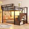 STILVORA Hochbett 140x200 cm mit LED-Lichtleiste aus Produktbild-Vorschau 6