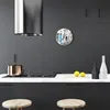 Glasuhr Wanduhr Küchenuhr Echt-Glas 30fi cm Santorin weiß Produktbild-Vorschau 3