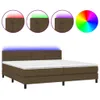 Boxspringbett mit Matratze & LED Dunkelbraun 200x200 cm Produktbild-Vorschau 1