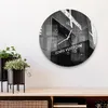 DEQOART Glasuhr Ø50 cm Zahlen 'Urbaner Glanz' Wanduhr Glas Produktbild-Vorschau 4