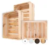 Creative Deco 3 x Natuurlijke Houten Kist, 40 x 30 x 15 cm Productafbeelding-voorbeeld 1