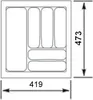 ORGA-BOX I Besteckeinsatz 419 x 473 oriongrau mit Produktbild-Vorschau 4