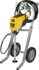 A yellow and gray airless paint sprayer on a stand with wheels. Náhľad obrázku produktu