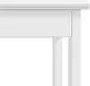 A close-up, partial view of a white cabinet or shelf unit. Produktbild-Vorschau