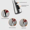 Close-up views of a kitchen faucet's spray head, demonstrating different water modes and button functions. Náhled obrázku produktu