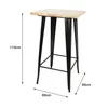 Table haute 110x60x60cm table de bistrot table de jardin Voir les images du produit 5