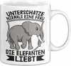 Elefant Tasse Geschenk Für Elefanten-Liebhaber Geschenkidee Produktbild-Vorschau 1