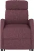 A front view of a purple recliner chair. Voir les images du produit