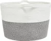 Cloris Designermöbel Wäschekorb Grau und Weiß Ø60x36 cm Produktbild-Vorschau 5