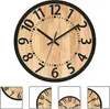 MODFU Wanduhren Holz, Wanduhr 34 cm, Holzdesign, Vintage Produktbild-Vorschau 5