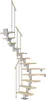 Pertura Mittelholmtreppe Spiros Ahorn Leimholz Perlgrau Produktbild-Vorschau 1