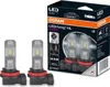 A product shot of OSRAM LEDriving HL EASY H11 LED bulbs and their packaging. Produktbild-Vorschau