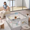LZQ Laufstall Baby 127x127cm, Laufgitter Baby Absperrgitter Produktbild-Vorschau 13